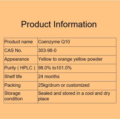 Skin Care Coenzyme Q10 Powder Ubiquinone Pure 98% suppliers & manufacturers in China